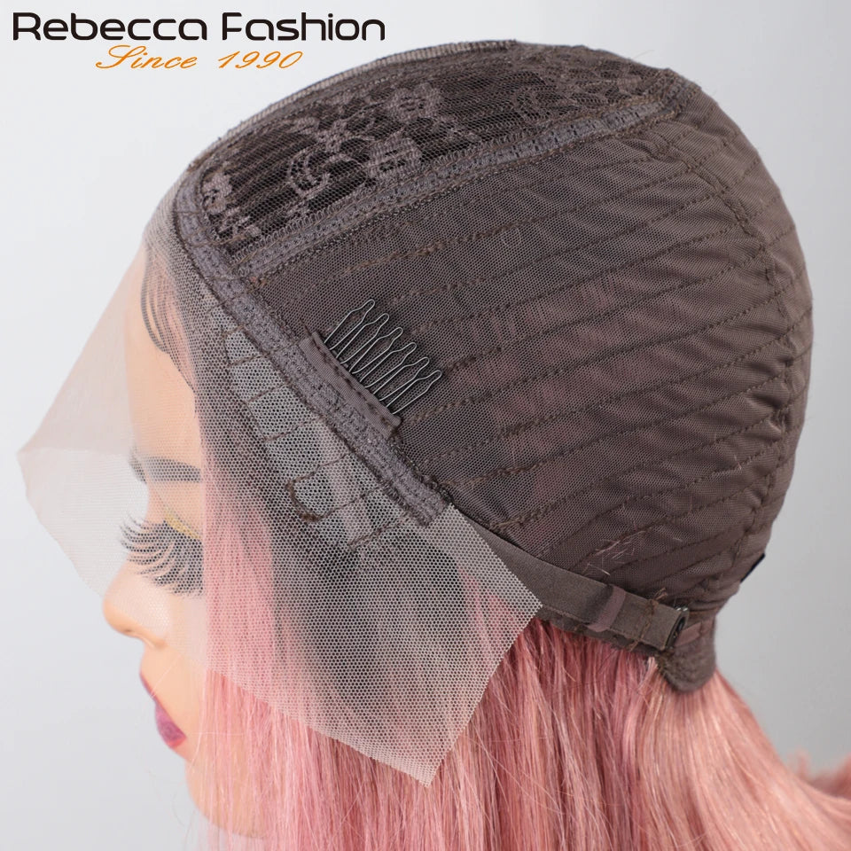 13x5x1 Ombre Pink Straight Hair Wig T Lace Front Human Hair Wigs Transparent Swiss Lace Brazilian Straight Lace Wigs For Women