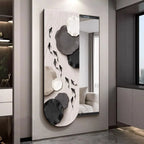 Bathroom Rectangle Mirror Organizer Creative Black Wall Mirror Bedroom Ornament Decorazioni Casa Home Furniture Accessories