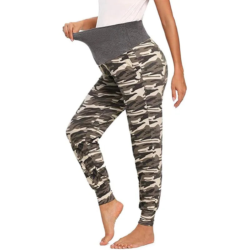 Maternity Yoga Pants Seamless Knitted Sports Pants Pregnant Women Moisture-wicking Quick-drying Breathable Belly Support Pants Main image
