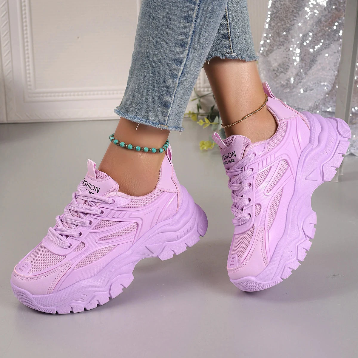 Women Sneakers 2026 New Fashion Chunky Sneakers Women Outdoor Tennis Platform Sports Shoes for Women Lightweight Designer Shoes Main image