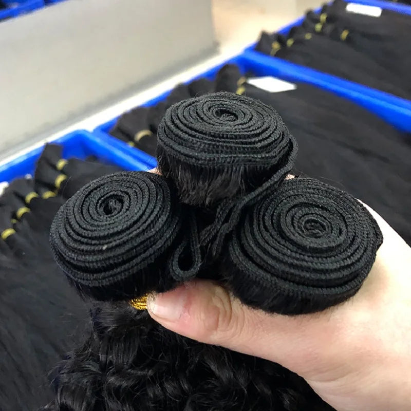 Kinky Curly Human Hair Bundles afro Bouncy curly hair weaving raw virgin water jerry curly human hair bundles extensions on sale