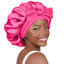 Women Satin Tie Bonnet Spandex Wide Stretchy Band Long Tail Satin Cheveux Nuit Silk Sleeping Night Cap Bonnets for Women