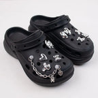 9PCS Summer Fashion Shoe Charms DIY Acrylic Butterfly Cartoon Bear Decoration Buckle for Clogs Shoe Charm Accessories