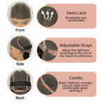 Handmade Cornrow Braided Wigs 30inch Synthetic Full Lace Kontless Braids Wigs Lace Frontal Box Braided Lace Wigs for Black Women