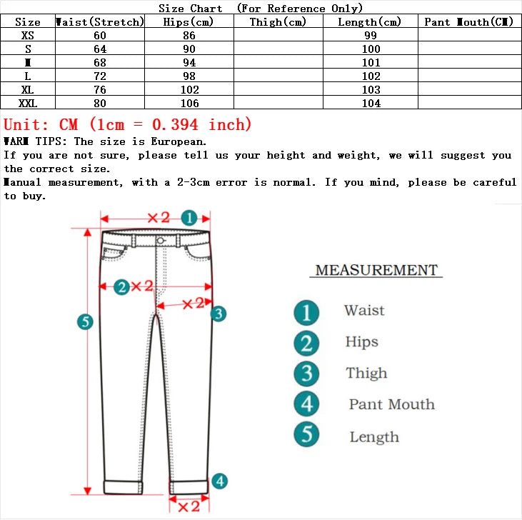 High Waist Flare Jeans - Elastic Bell Bottom Denim Pants