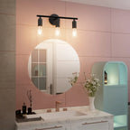 3 Light Vintage Wall Lamp Bathroom Mirror Lamp Black Metal E26 E27 Modern Wall Light Indoor Aisle Hallway Living Room Bedroom
