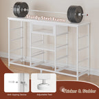 Modern 10-Drawer Dresser with Mirror & RGB LED Lights, 55" Wide Fabric Chest with USB Charging for Bedroom Vanity, Hallway