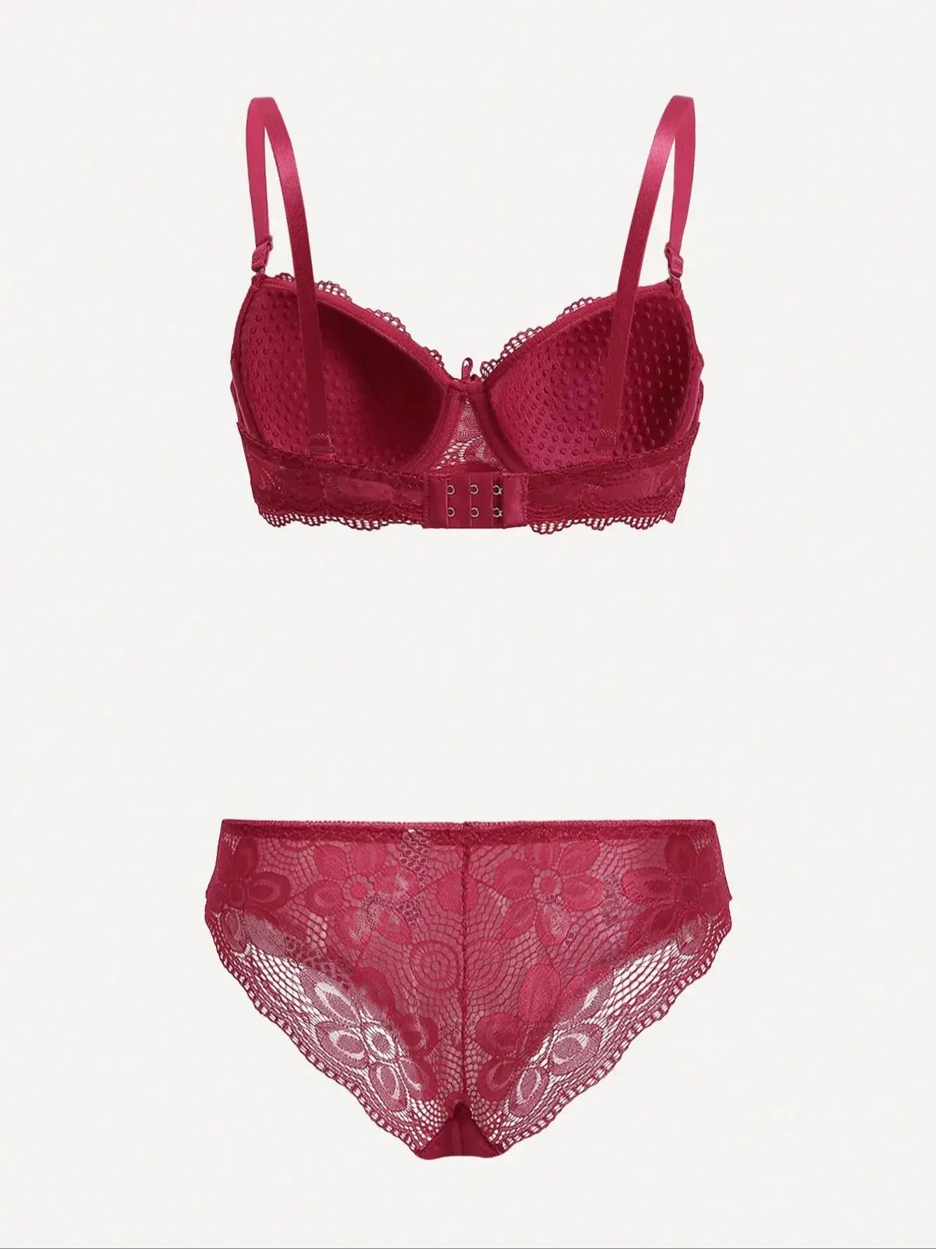 Viomisha Sexy Lingerie Set Lady Push Up Bras Set Transparent Floral Underwire Intimate Pretty Lace Underwear Panty Set Secondary image