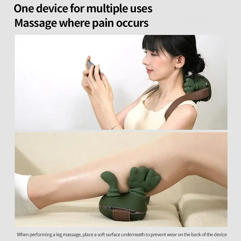 Bionic Finger Neck Shoulder Massager Wireless Neck Cervical Trapezius Kneading Massage Shawl Brushless Motor Neck masajeador