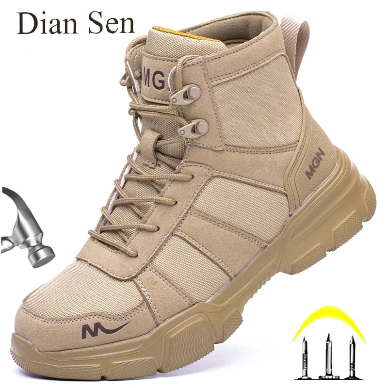 Work Boots Indestructible Safety Shoes Men Steel Toe Shoes Puncture-Proof Sneakers Women Non Slip Work Shoes Male Tactical Boots Main image