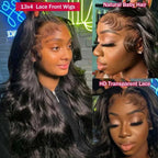 40 42 Inch Body Wave Human Hair Wigs 13x4 13X6 HD Lace Frontal Wig Human Hair Remy 5x5 Gluless Lace Closure Wigs For Women