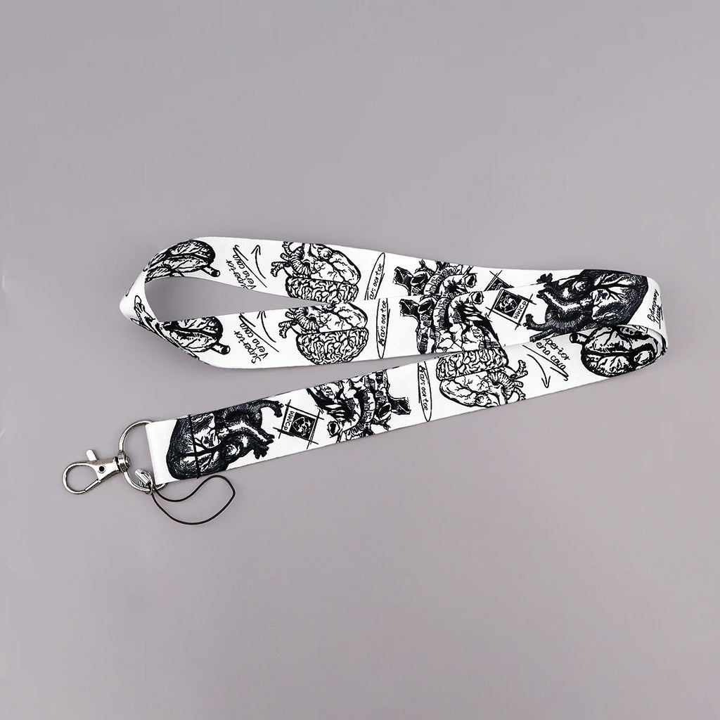 Heart Credential Holder Medical Lanyards for Key Neck Strap For Card Badge Gym Keychain Keyring Accessories Nurse Doctor Gifts