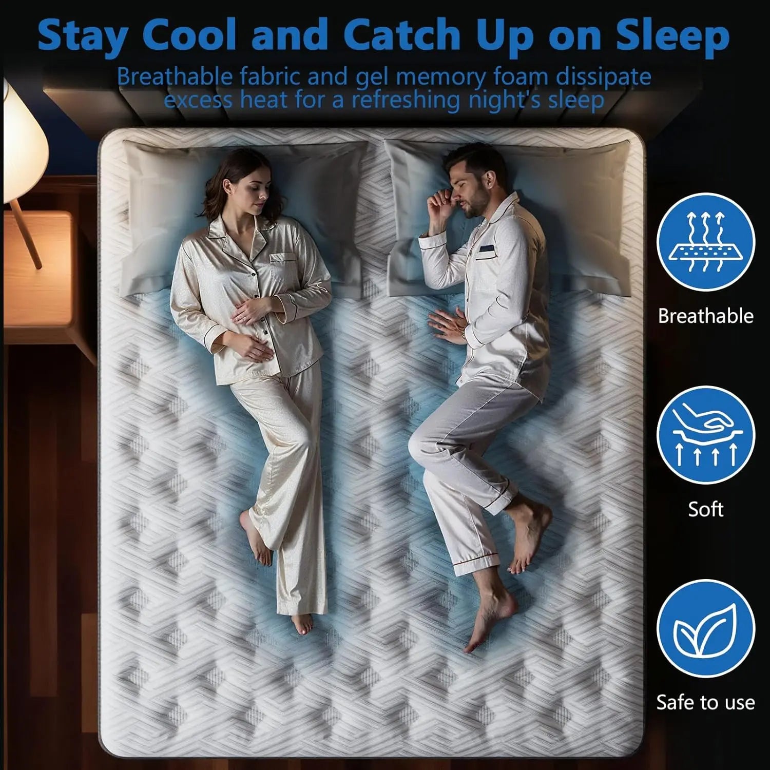 Twin Mattress, 12 Inch Hybrid Memory Foam Mattress in a Box, Pressure Relief for Back Support, Medium Firm,, Customized