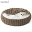 Calming Warm Kitten Bed Round Hooded Cat Cave, Indoor Puppy Sleeping Bed Suitable for Cat Dog Non-Slip Bottom Cat Cushion