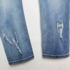 Sexy Embroidery fashion streetwear women mom jeans woman jean stacked pants boyfriend baggy jeans vintage clothes denim trousers