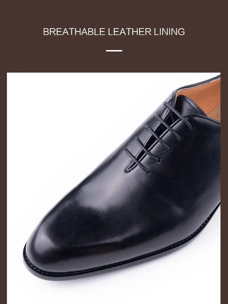 Successful Men's Leather Shoes High Quality Handmade Oxford Casual Business Office Work Shoes For Gentalman Lace Up Comfortable