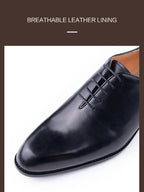 Successful Men's Leather Shoes High Quality Handmade Oxford Casual Business Office Work Shoes For Gentalman Lace Up Comfortable