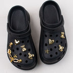 9PCS Summer Fashion Shoe Charms DIY Acrylic Butterfly Cartoon Bear Decoration Buckle for Clogs Shoe Charm Accessories