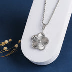 Classic 45cm/60cm Stainless Steel Metal Laser Sweater Chain Pendant Necklace Luxury for Woman Party New Trend Jewelry Clover