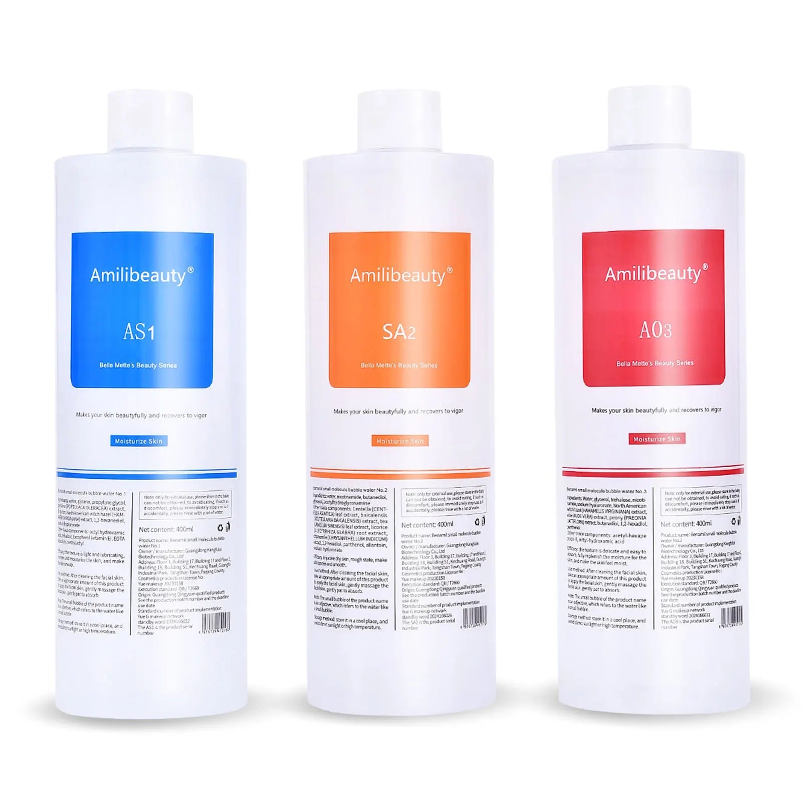 3pcs/Lot 1200ML Hydra Liquid Face Serum Facial Aqua Peel Solution AS1 SA2 AO3 For Beauty Machine SkinCare Deep Cleaning Main image