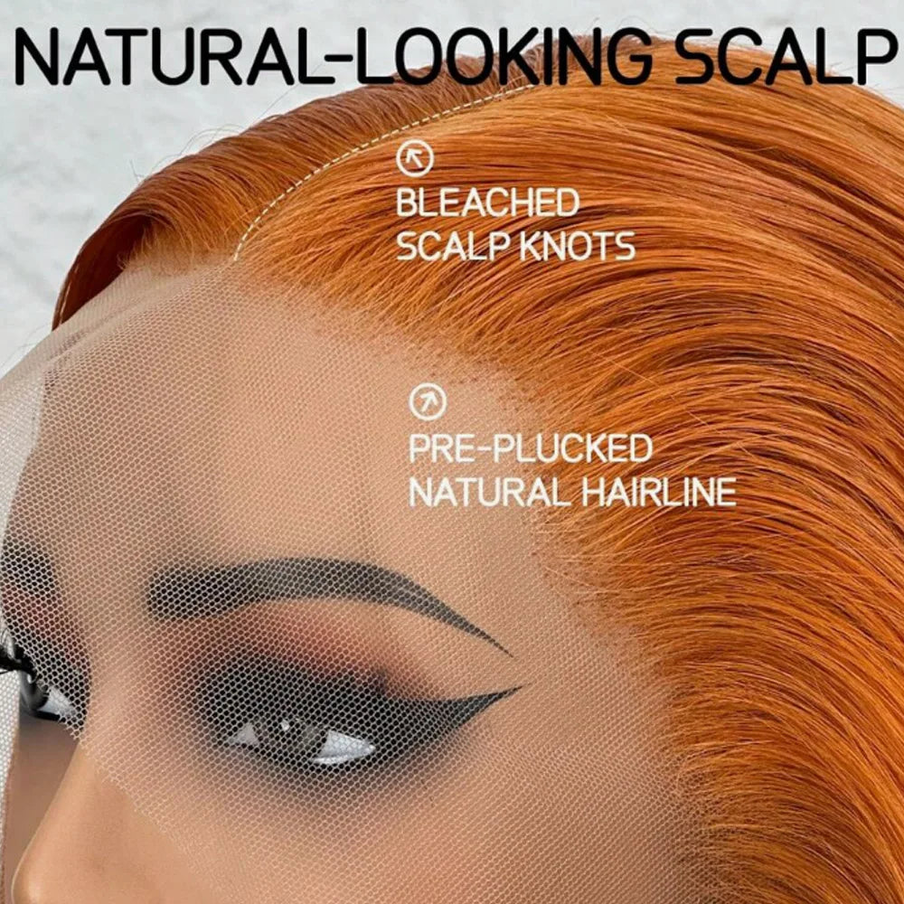 250 Density 30 Inch Body Wave 100% Human Hair - Ginger Color Silky Soft No Tangle No Shedding Premium Extensions