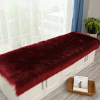 Luxury Faux Sheepskin Carpet Modern Living Room Home Decor Imitation Wool Mat Balcony Window Cushion Kids Bedroom Rug White Gray
