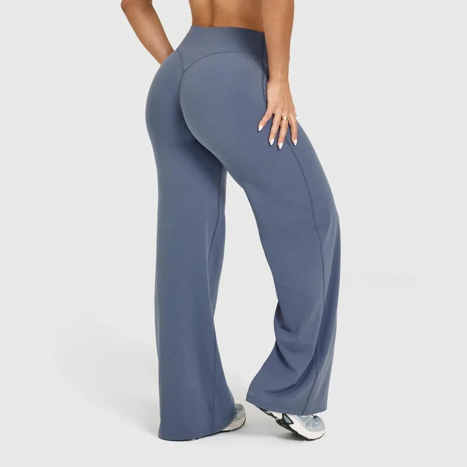 NCLAGEN Straight-Leg Pants Ultra Soft Butter Fabric Women's Mid-Waist Yoga Pants GYM Naked Feel Pilates Running Sport Trousers Main image