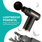 Mini Portable Handheld Fascia Gun USB Charging Percussion Massage Gun 6 Levels Intensity Noise Reduction Deep Muscle Pain Relief Vibration Massager for Body Neck Back Leg Fitness Slimming Men Women