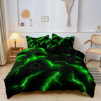 3D Printed Duvet Cover Set (No Filling) Lightning Thunder Pattern Soft Bedding Set Single Twin Size For Kids Adult Home Decor