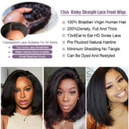 Kinky Straight Bob Wig Glueless 100% Human Raw Hair Tissage Wig HD Transparent Lace Closure Yaki Short Wig Perruques Vietnamese