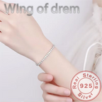 Dazzling 925 Sterling Silver Tennis Bracelet Rose Gold Shining Cubic Zirconia Bracelet Wedding Jewelry Gift