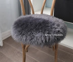 35/40/45CM 100% Pure Sheepskin Wool Hairy Floor Carpet Rugs Round Chair Cushion Seat Pad Covering Soft