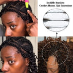 Natural Color Kinky Curly Crochet Hair Miracle Knots 100% Human Hair Soft Silky Bouncy Texture Full Head Extensions Luxury High End Hair