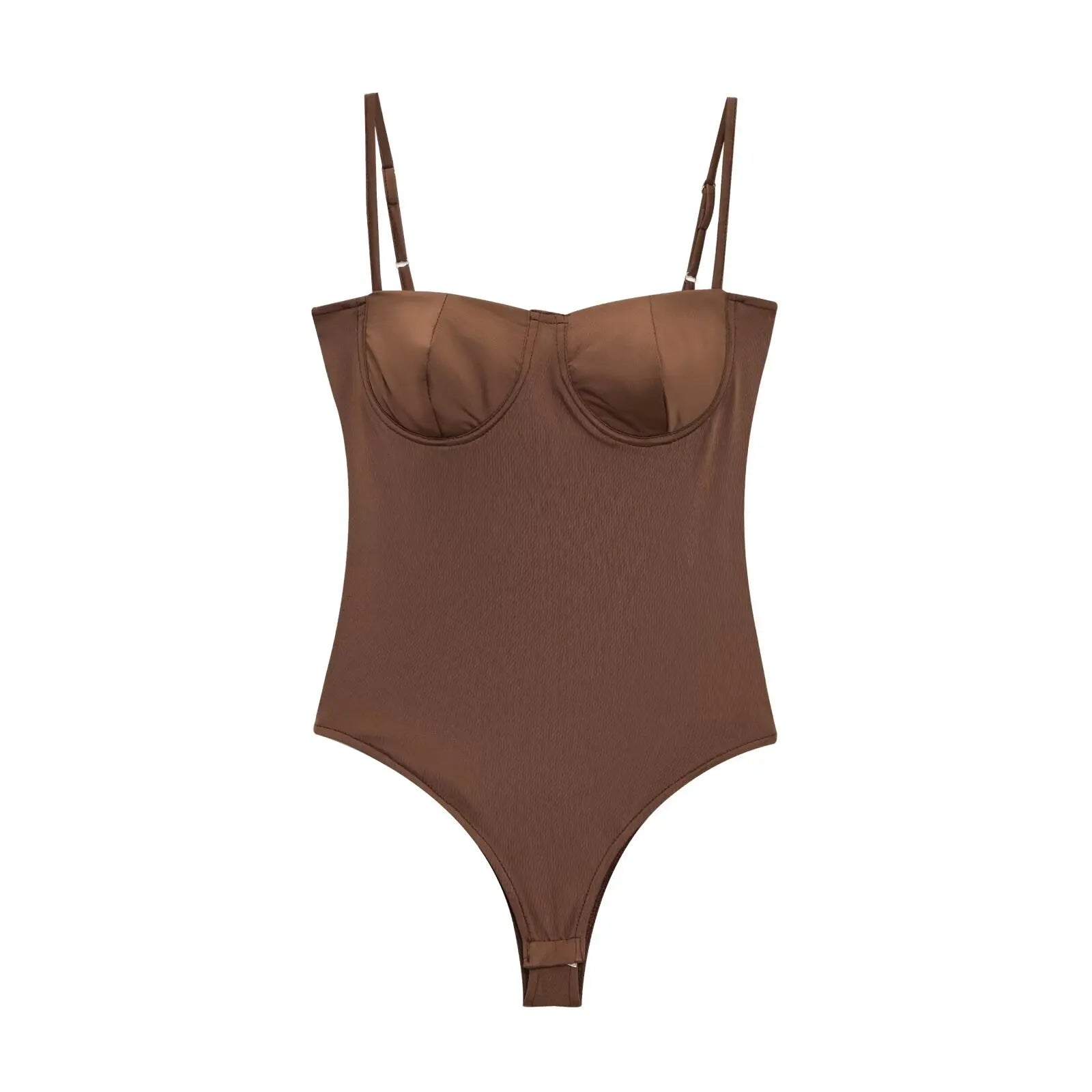Zevity 2026 Women Sexy Spaghetti Strap Inner Style Beach Wear Bodysuits Ladies Soft Slim Swimsuit Playsuits Mujer Rompers LS9043