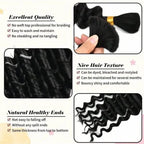 Human Hair Bulk For Braiding 2 Bundles Deep Wave Human Hair Extensions Human Braiding Hair For Boho Braids Water Wave Curly Hair