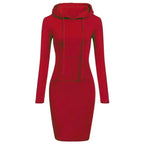 Autumn - Ready Ladies Hooded Dresses Blending Hoodie and Sweatshirt Elements for Fashionable Women's Wardrobe