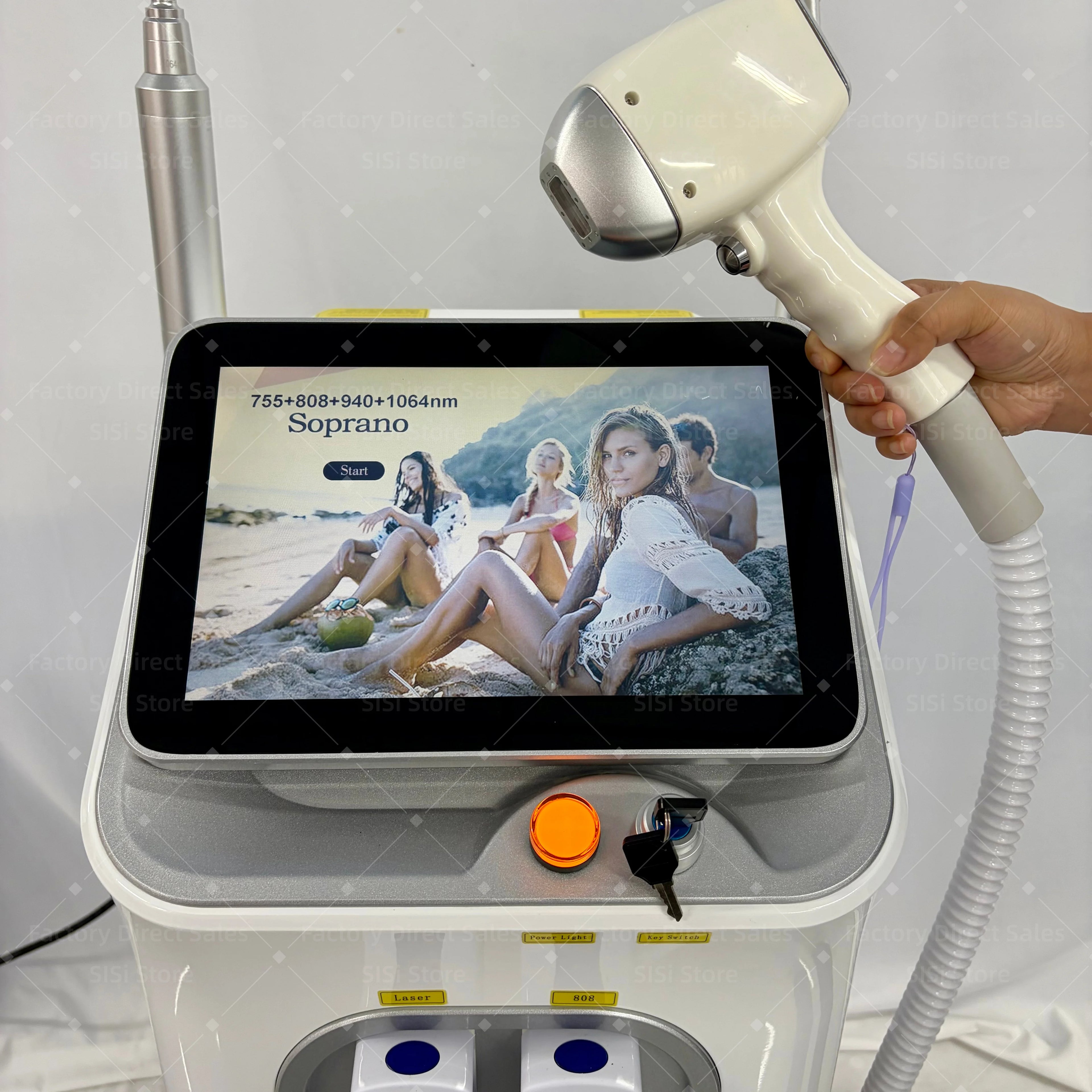 FAC 5000W 2 IN 1 Professional 4 Wave 808 Diode Laser Permanent Painless Hair Removal Picosecond Laser Tattoo Removal Machine