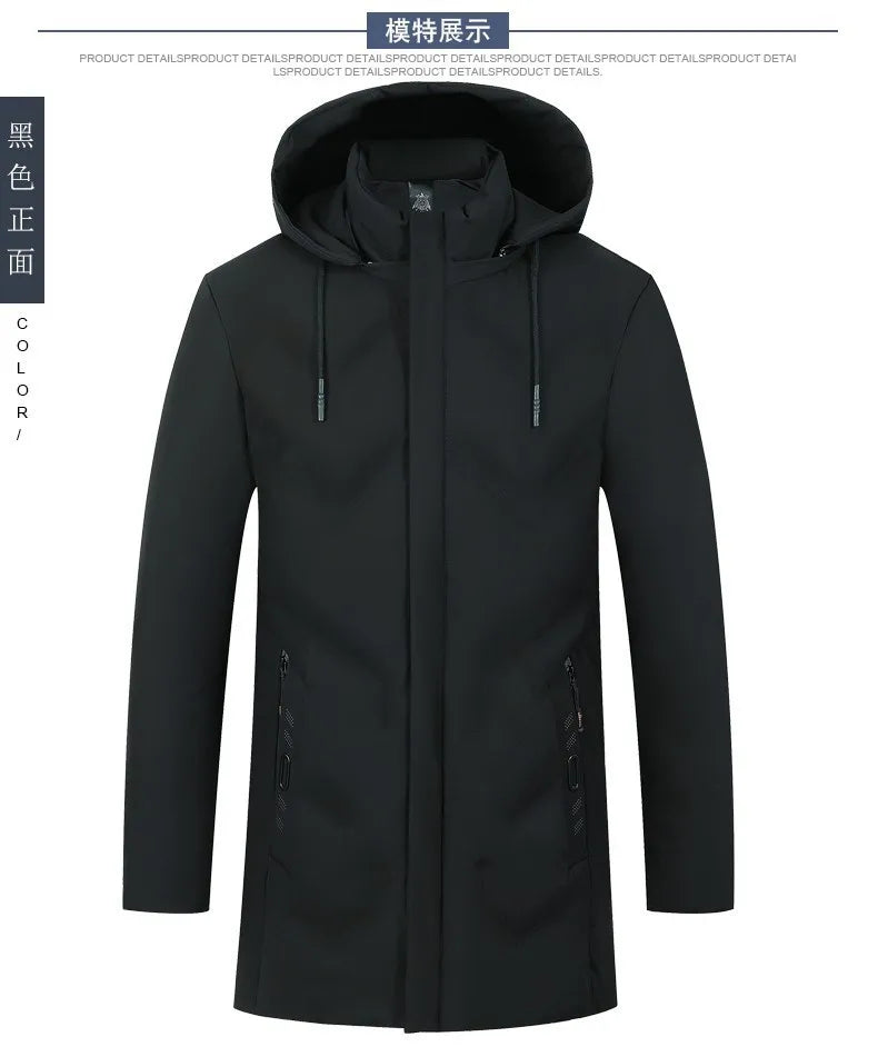 Top Grade Designer New Brand Men Parka Jacket Thick Casual Fashion Hooded Cropped Windbreaker Quilted Bubble Coats  Mens Clothes