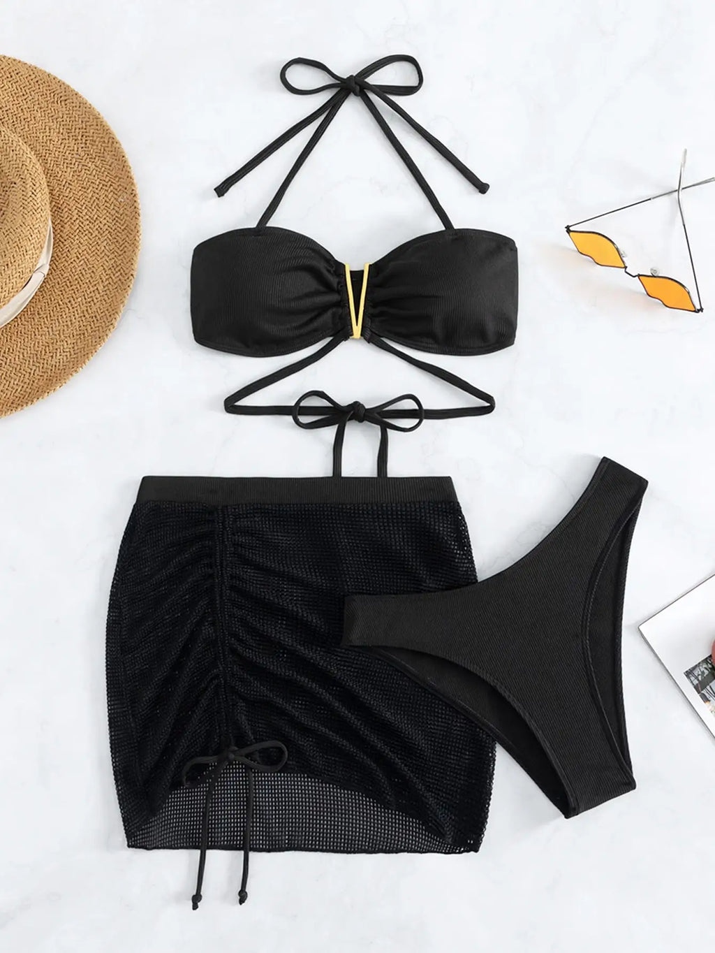 Brazilian Thong Bikini 2026 Women With Skirt Sexy Swimwear Female Padded Swimsuit Push Up Beachwear Bathing Suit Biquini Summer