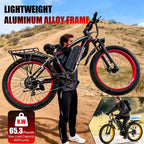 EOEOTWO 1500W Fat Tire Electric Bike for Adults 26"x4.0 All Terrain Ebike 34MPH Fast Mountain E-Bike 48V Long Range Snow Beach Bicycle