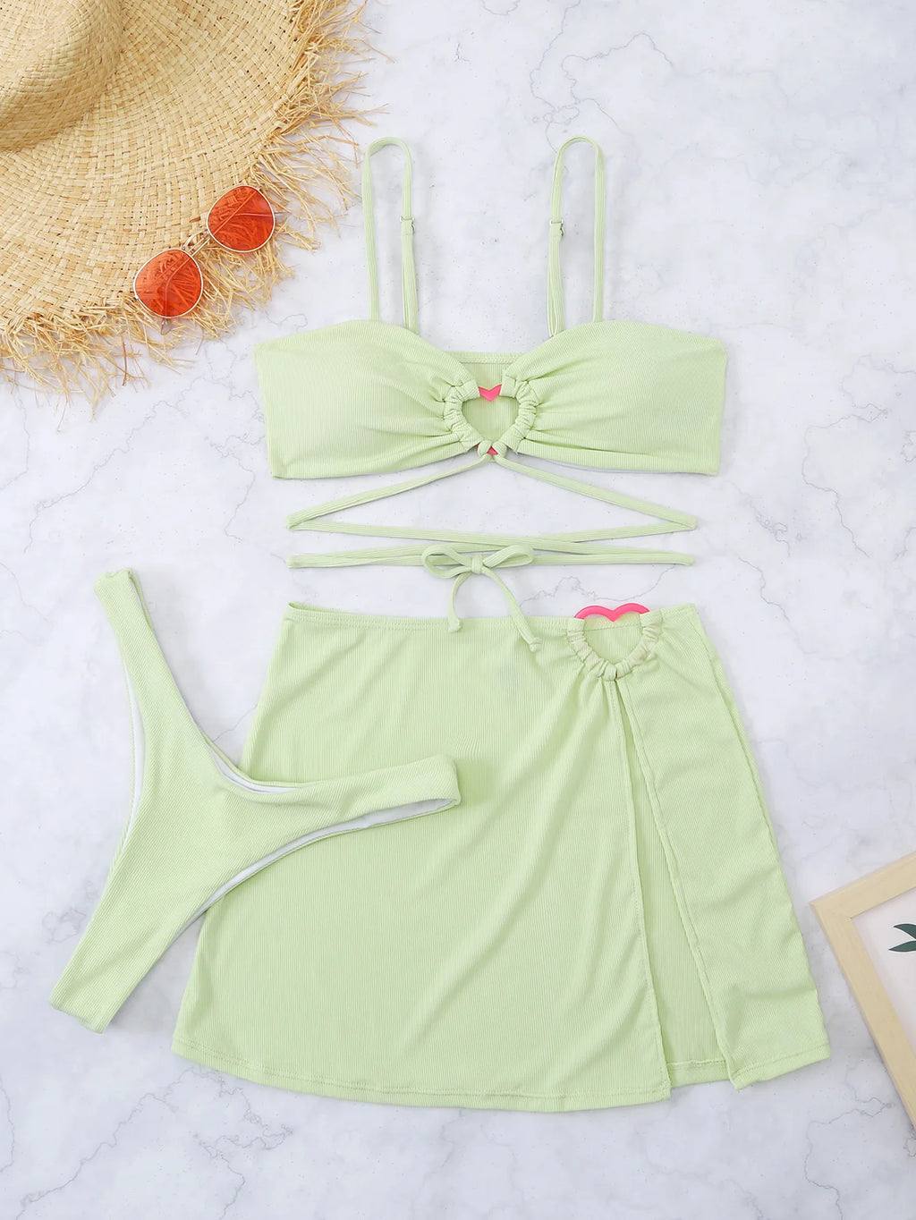 Brazilian Thong Bikini 2022 Women With Skirt Sexy Swimwear Female Padded Swimsuit Push Up Beachwear Bathing Suit Biquini Summer