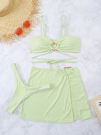 Brazilian Thong Bikini 2022 Women With Skirt Sexy Swimwear Female Padded Swimsuit Push Up Beachwear Bathing Suit Biquini Summer
