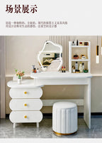 Bedroom Mirror Dressing Table Desk White Drawers Light Makeup Vanity Wood Room Penteadeira Com Espelho Dresser Furniture