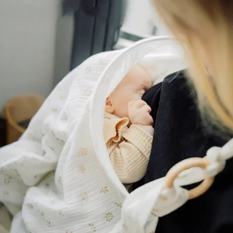 Cotton Breastfeeding Cover Mother Outing Nursing Covers Adjustable Privacy Baby Feeding Breastfeeding Apron Stroller Blanket Secondary image