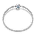 Bracelet Silver 925 Original 17-20CM Star Moon Sun Four Leaf Clover Green Zircon Bracelets Fit DIY Charms Birthday Jewelry Gifts