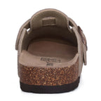Comwarm Fashion Men's Suede Mules Slippers New Women Clogs Cork Insole Sandals With Arch Support Outdoor Beach Slides Home Shoes