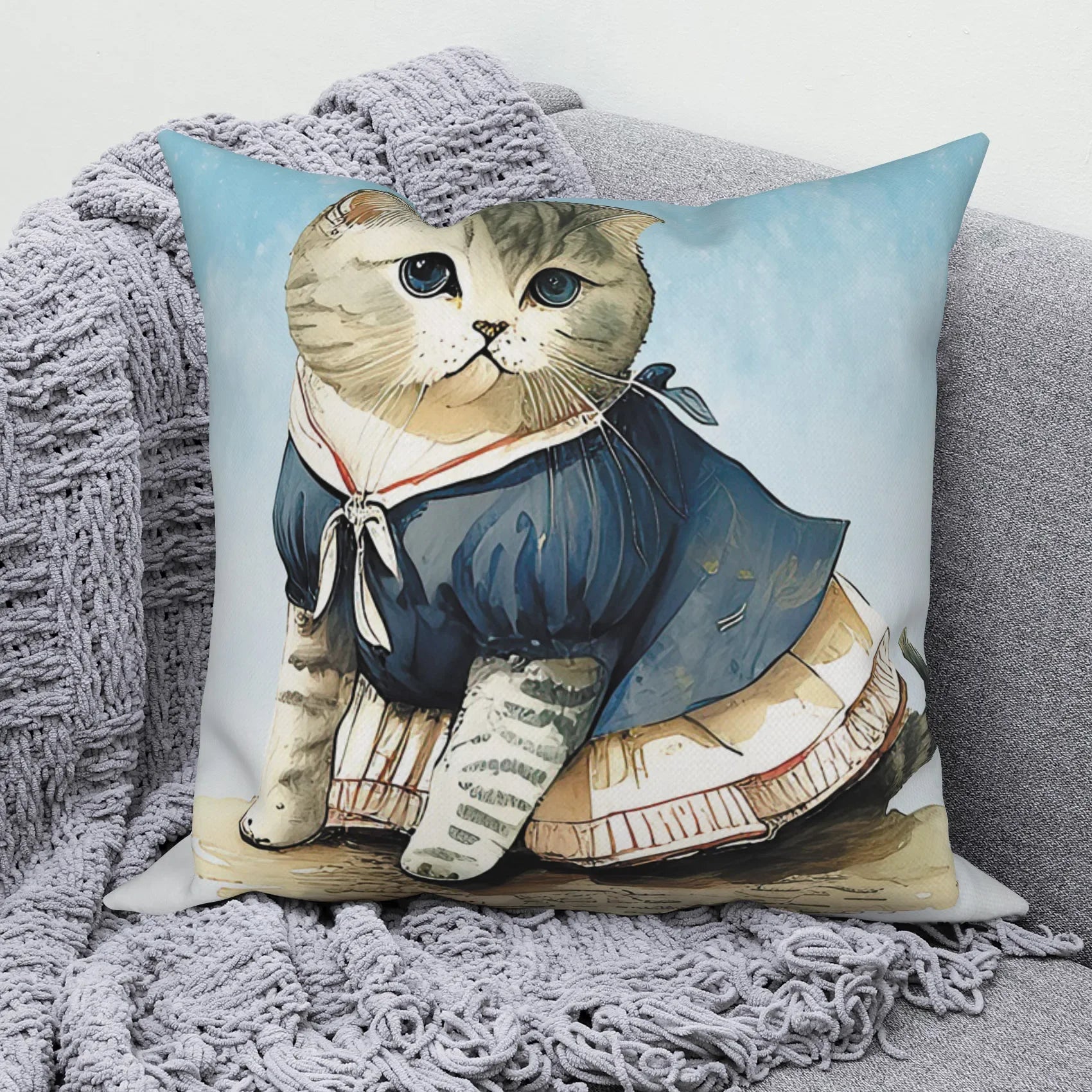 Modern Sofa Decorative Pillowcase Home Decor Set Cute Cat   Cushion Cover Throw Pillow