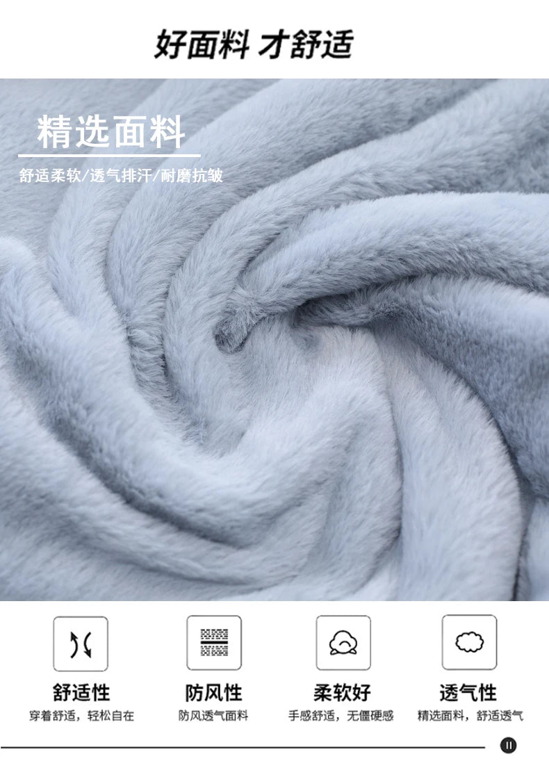 Winter Men's Sets Tracksuit Men Wool Hooded Sweatshirt Thicken Warm Sportswear Male Casual Suit Two Piece Sets