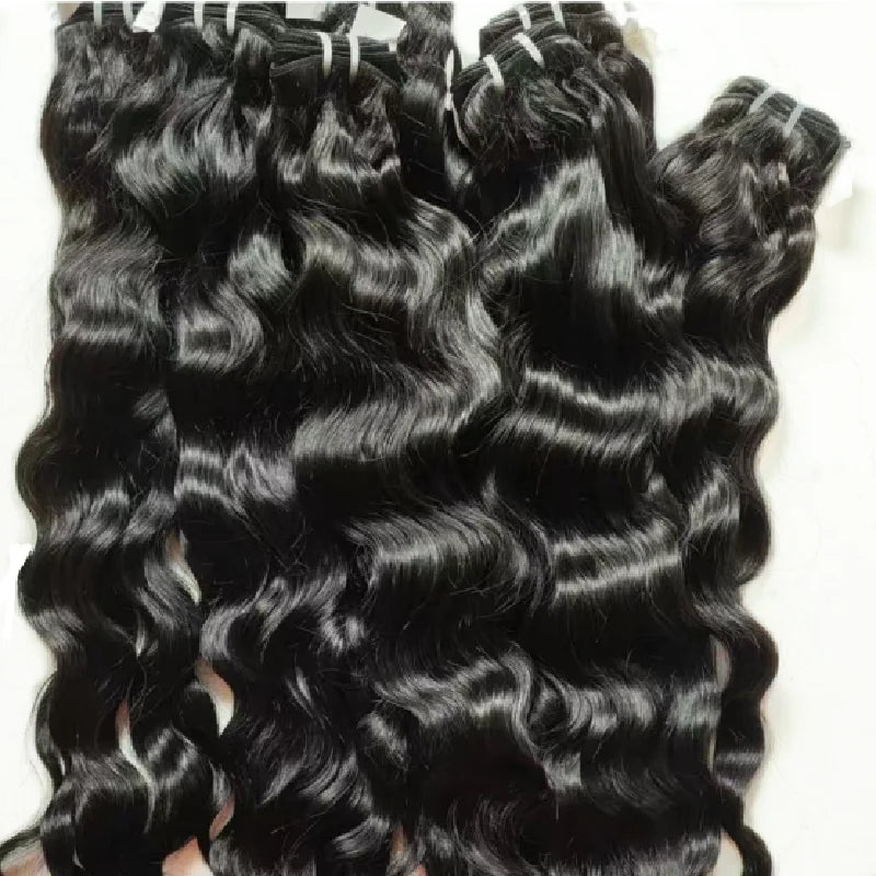 Raw Loose Curly Bundles Indian Human Hair 12A Grade Cuticle Aligned Wavy Human Hair Extensions Weft Big Spiral Curl Hair Bundle