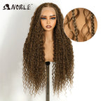 Noble Synthetic Lace Frontal Wig Twist Braided Wigs 13X4 Box Braided Lace Wig For Black Women Faux Locs Wig Goddess Braids Wigs